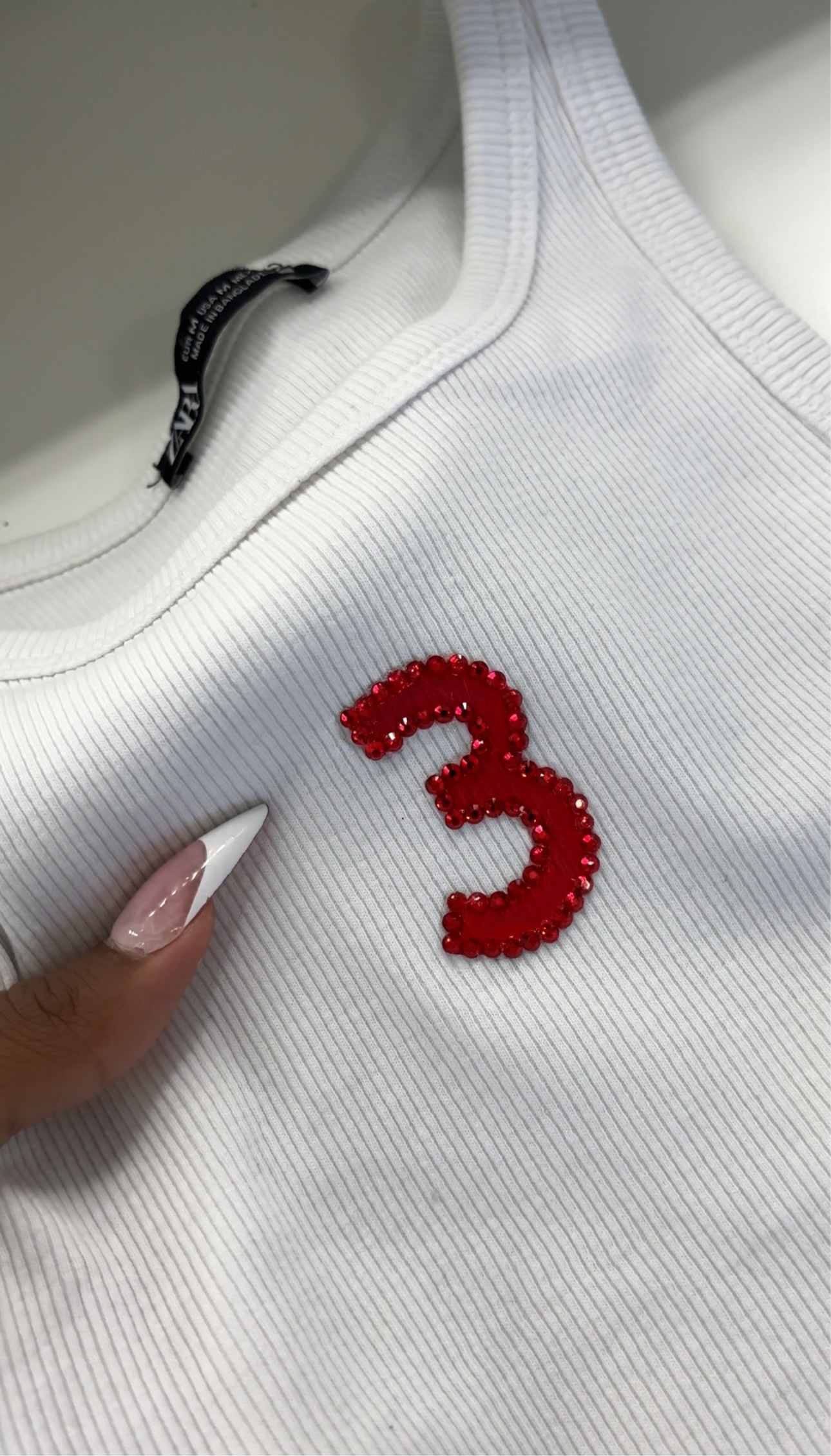 Rhinestone Number Top