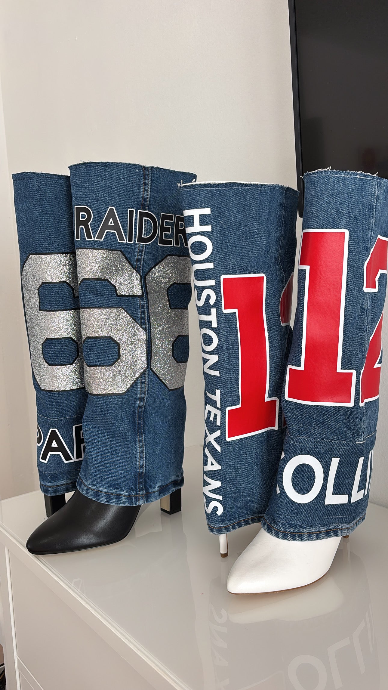 Custom Denim Boots