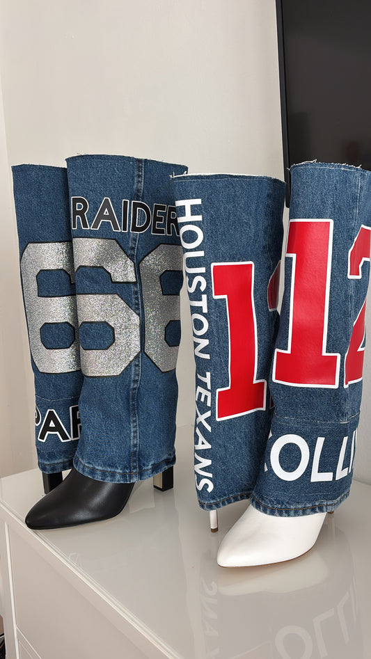 Custom Denim Boots
